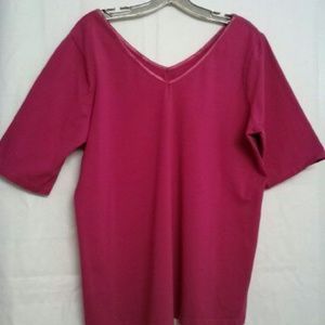 Jessica London Pink Casual V-neck top size 14/16